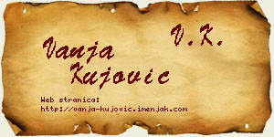 Vanja Kujović vizit kartica